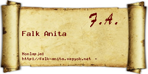 Falk Anita névjegykártya